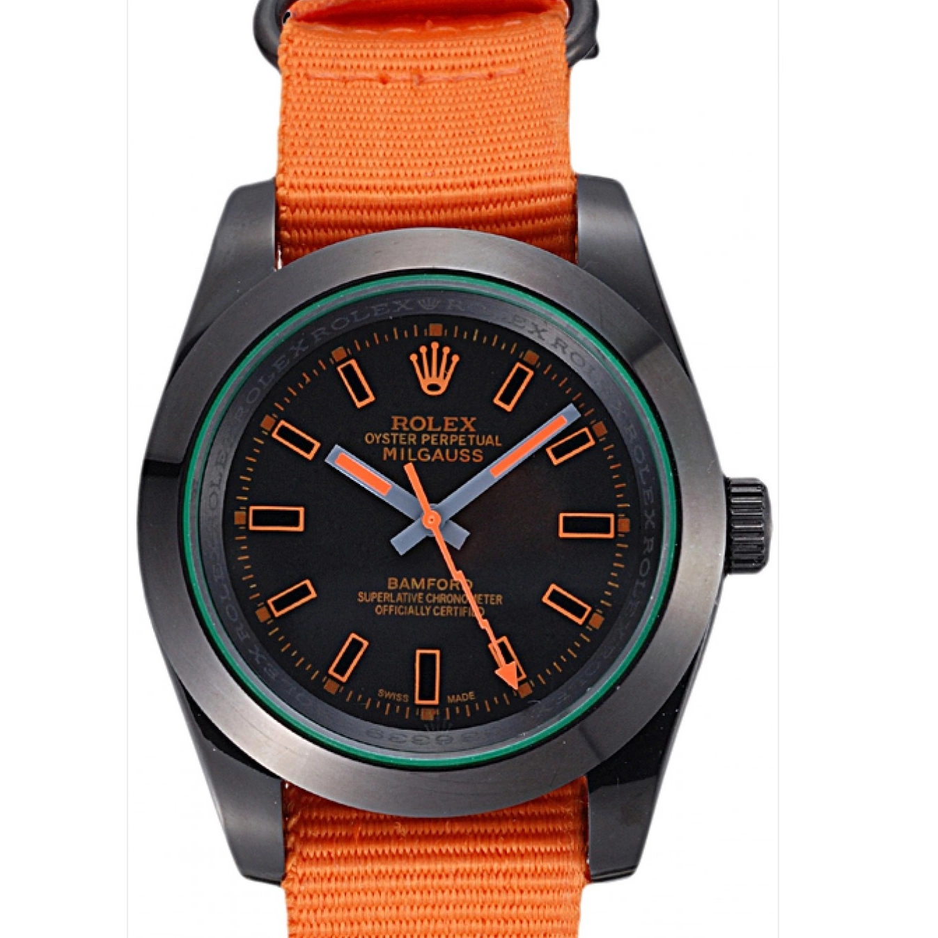 Bamford Strap Rolex Milgauss Orange 622003 Nylon 0731